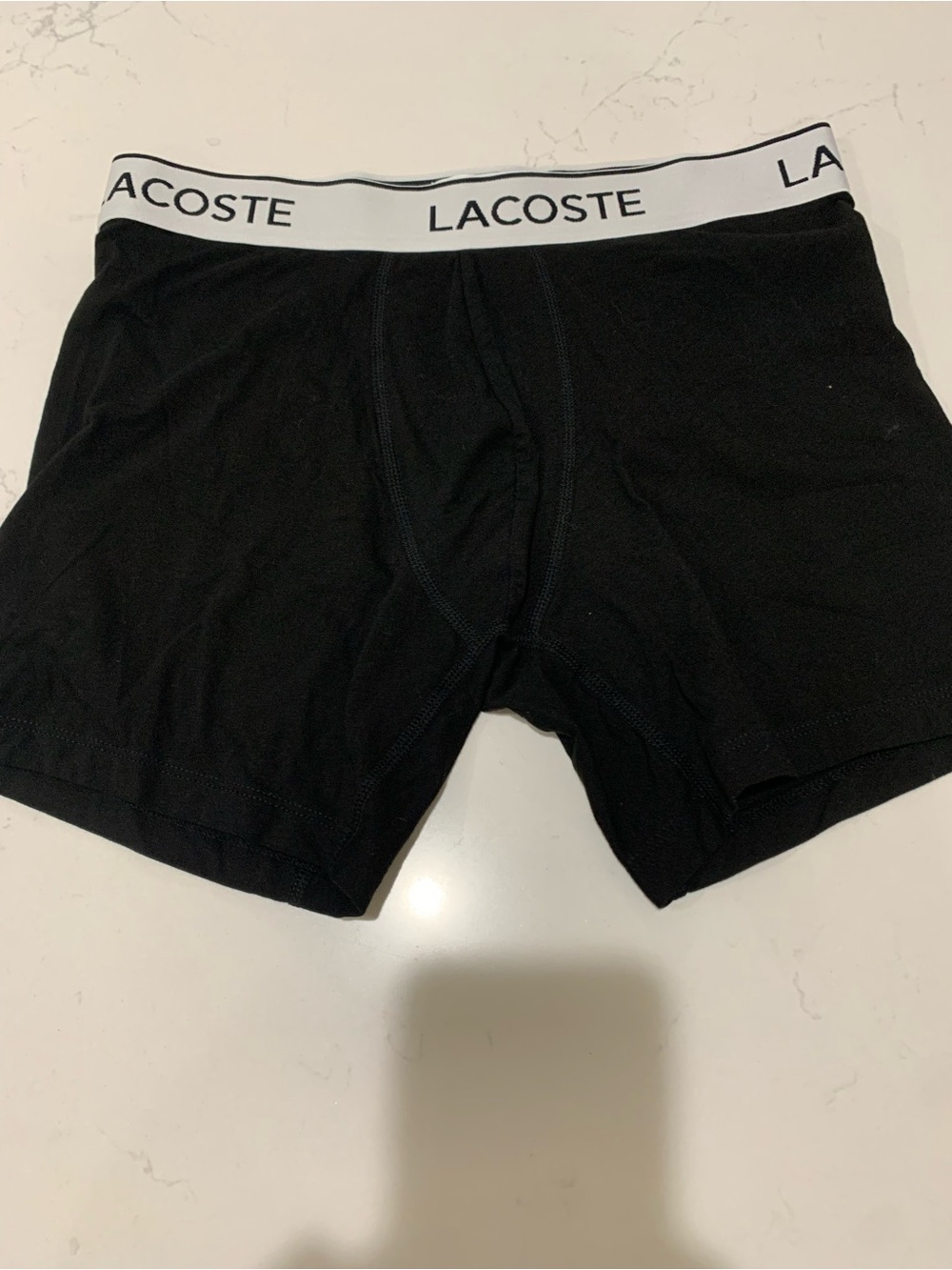 NWT Lacoste Men's Black Cotton Boxer Briefs Size M
